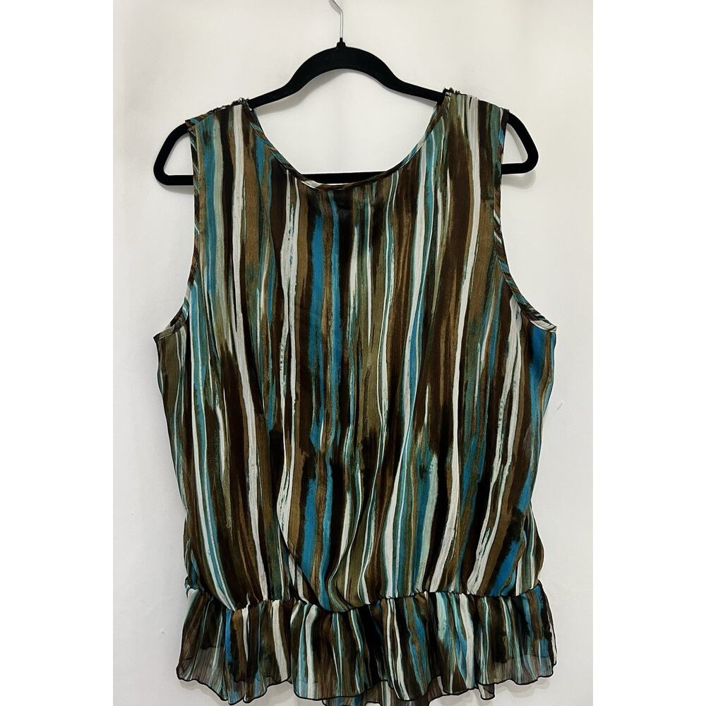 Women’s Dressbarn Top Shirt Tunic Blouse Sleeveless V- Neck Size 22/24